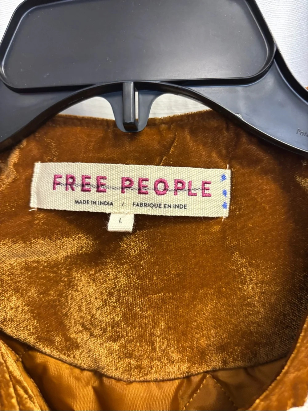 Free People Mia Jacket Embroidered Rust Velvet Women's Jacket